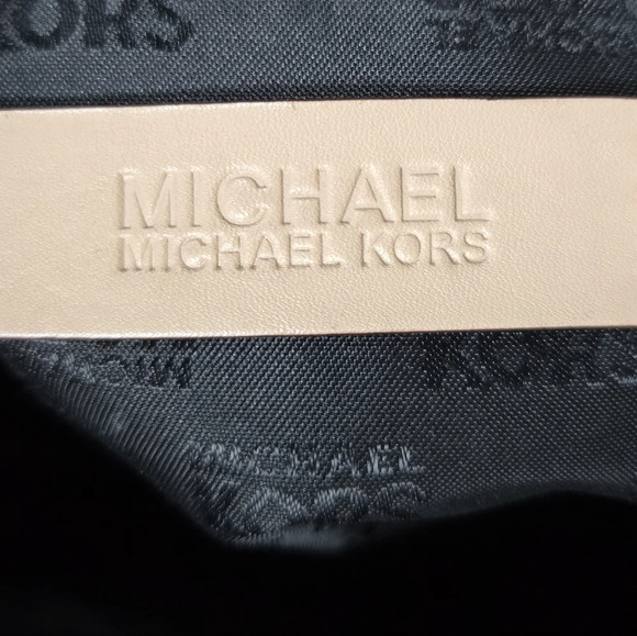 Michael Kors Shiny Black Tote with Gold Accents.  EUC! - Picture 3 of 6